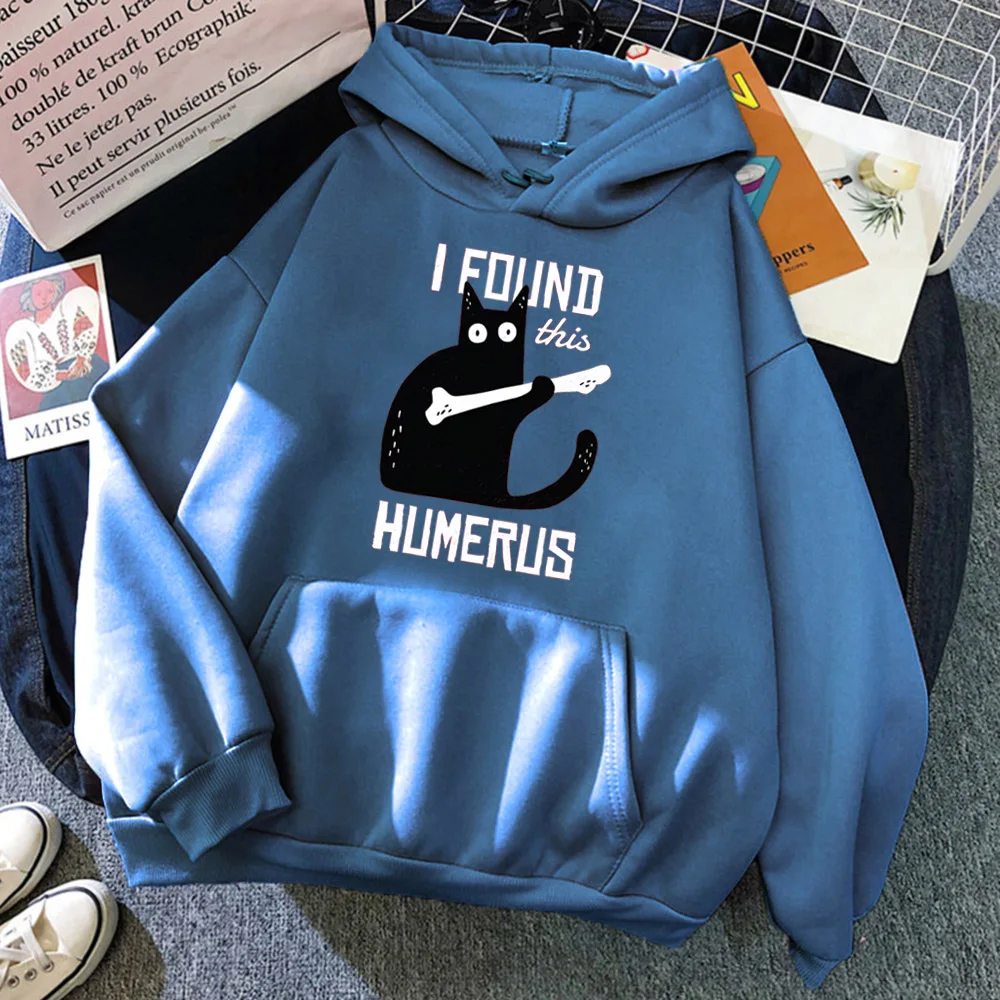 

Woman Hoodie Cute Black Cat I Found This Humerus Printing Hoody Female Sports Oversize Tops Autumn Funny Animal Ladies Tracksui