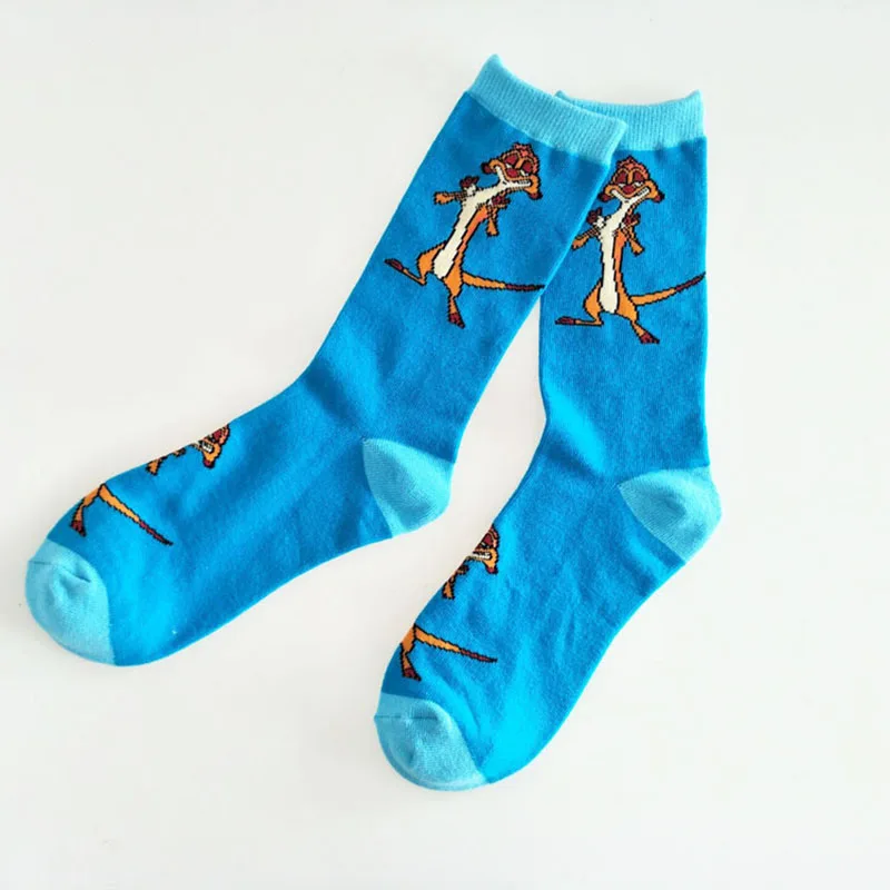 Creative Lovely Cartoon Lion Boar Cute Socks Couples Casual Personality Tide Socks Outdoor Streets Hip Hop Happy Funny Men Sox