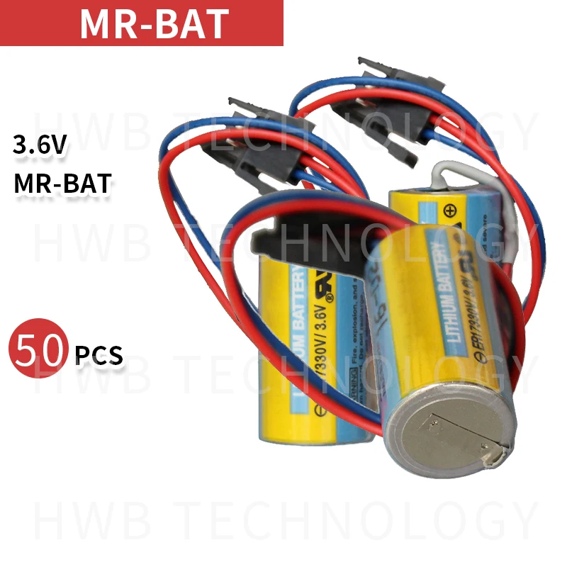 50 Пакет Новый оригинальный для Mitsubishi ER17330V MR-BAT CNC 3,6 V 1700mah литиевая батарея plc батареи с вилкой Бесплатная доставка
