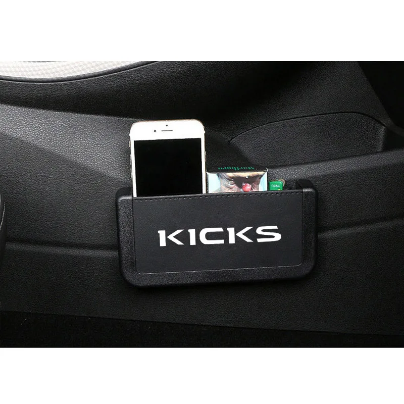 Многофункциональный автомобильный ящик для хранения для Nissan Kicks, автомобильный боковой подвесной карманный органайзер, держатель для карт, держатель для телефона