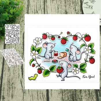 

Mouse NO.2 Metal Cutting Dies and clear stamps DIY Scrapbooking Card Stencil Paper Card Album Decoration Paper