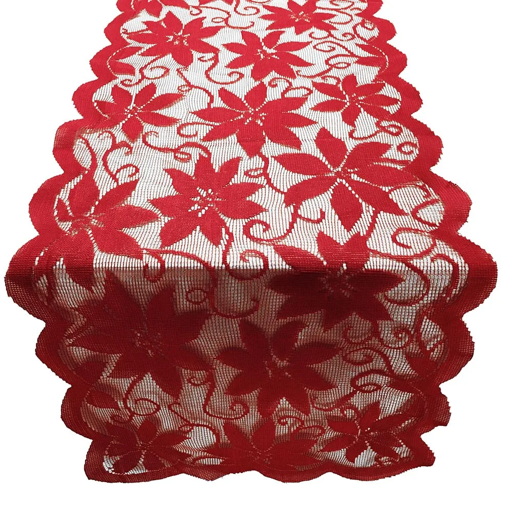 Скатерть с рождественским рисунком Poinsettia, скатерть, покрытие для стола, украшение для дома, прямоугольное покрытие для чайного стола, Обеденный домашний декор N