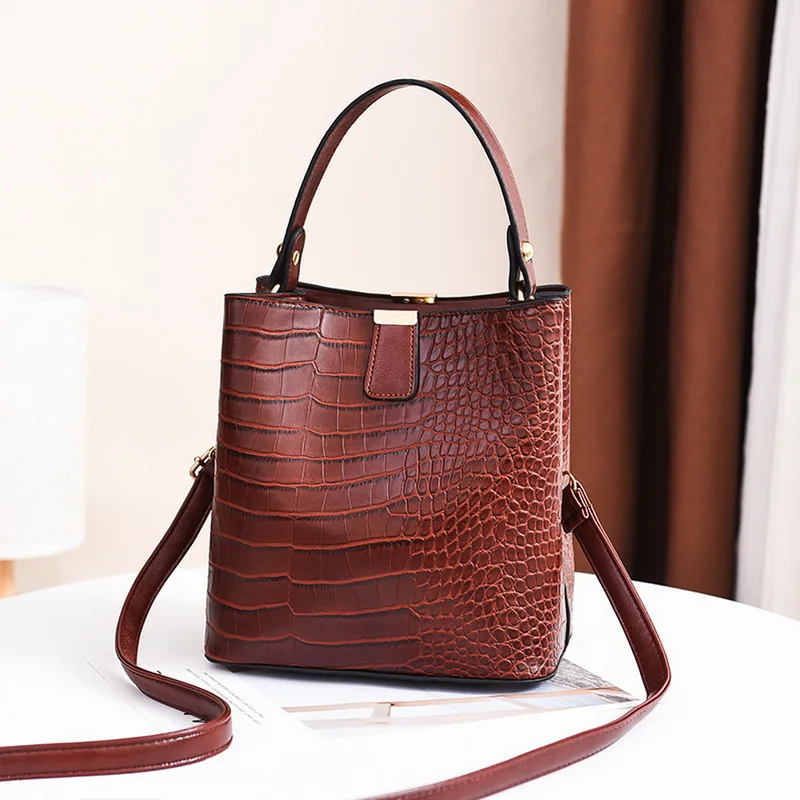 brown(style5) Модная женская сумка через плечо из искусственной кожи Сумка-мешок маленькая однотонная сумка через плечо сумка-мессенджер - Цвет: brown(style5)