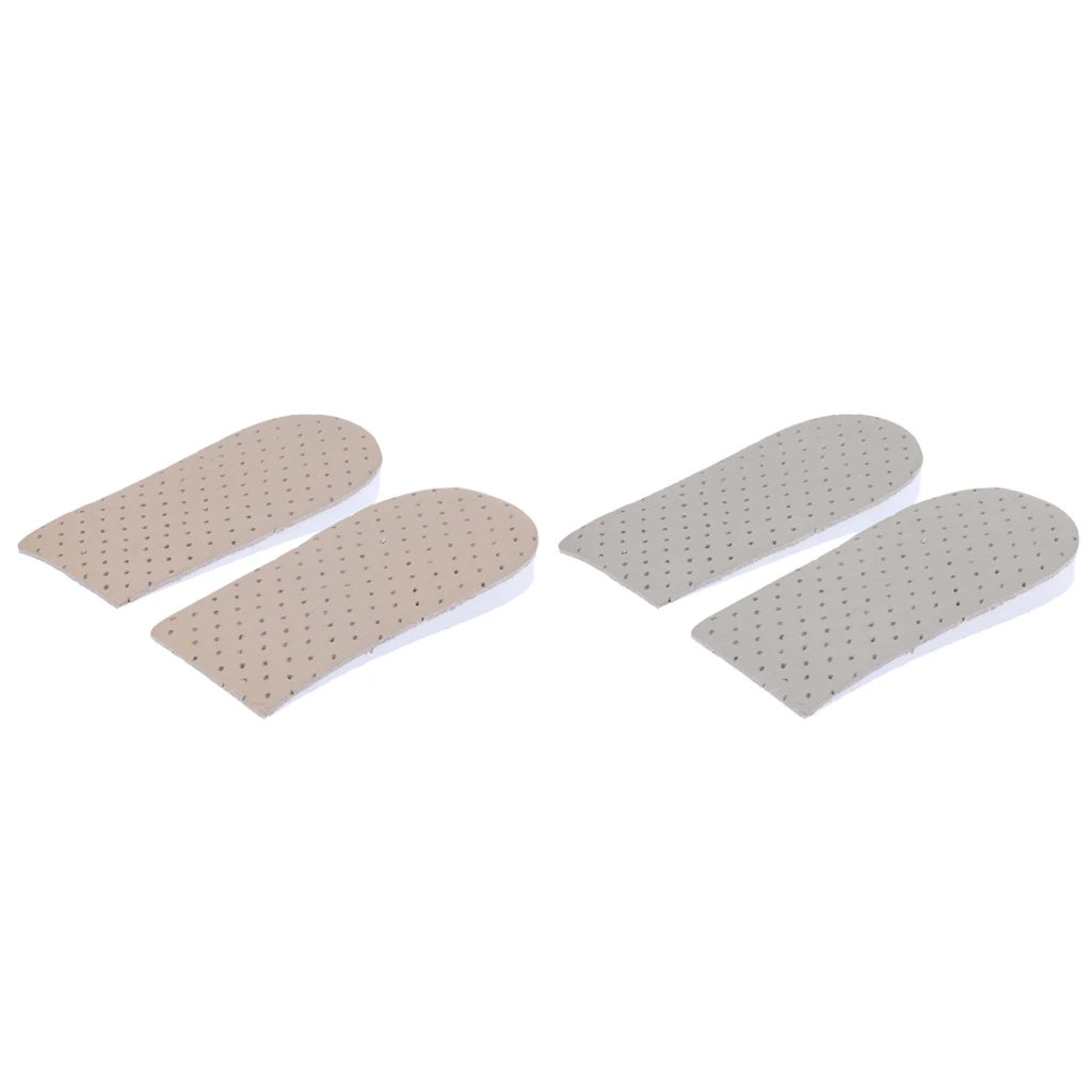 2 Pair Invisible Height Increase Half Shoes Insole Taller Lifts Breathable