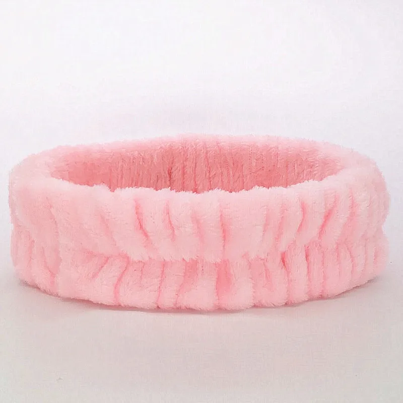 Leopard Makeup Wash Face Headbands for Women Coral Fleece Bow Dot Hairband Turban Knot Elastic Headwrap Girls Hair Accessories large hair clip