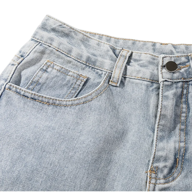 Jeans Women Ripped Denim Trousers 
