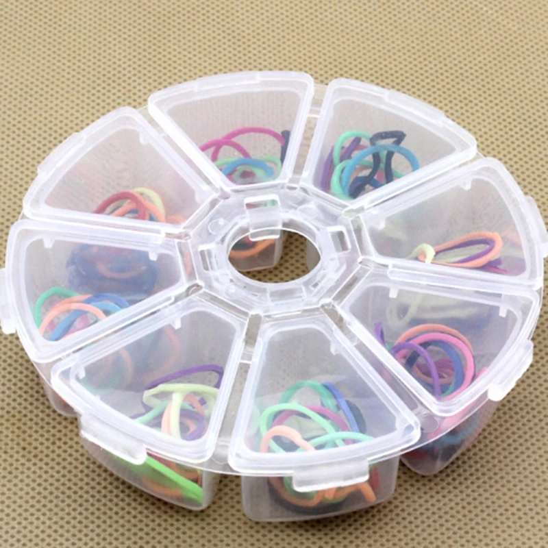 New 8 Round Compartment Storage box Transparent PP plastic Small Component Jewelry Tool Box Bead Pills Objects Organizer | Дом и сад