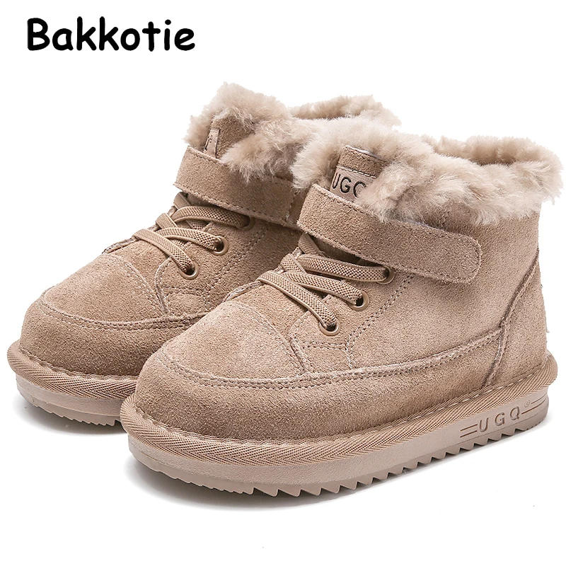 Bakkotie г.; детские зимние модные короткие ботинки для маленьких мальчиков; детская теплая обувь из натуральной кожи; брендовые зимние ботинки для малышей