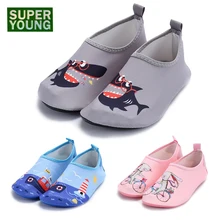 Детские носки для купания с рисунком акулы, для купания, для мальчиков и девочек, водные виды спорта, акваобувь, детские пляжные уличные кроссовки, для рыбалки, для дайвинга, сандалии