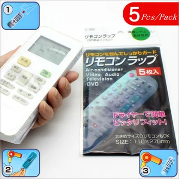 

4Packs 20Pcs Remote Control Protector Cover Heat Shrink Film for TV Air-Conditioner Remote Control Waterproof Protective Case