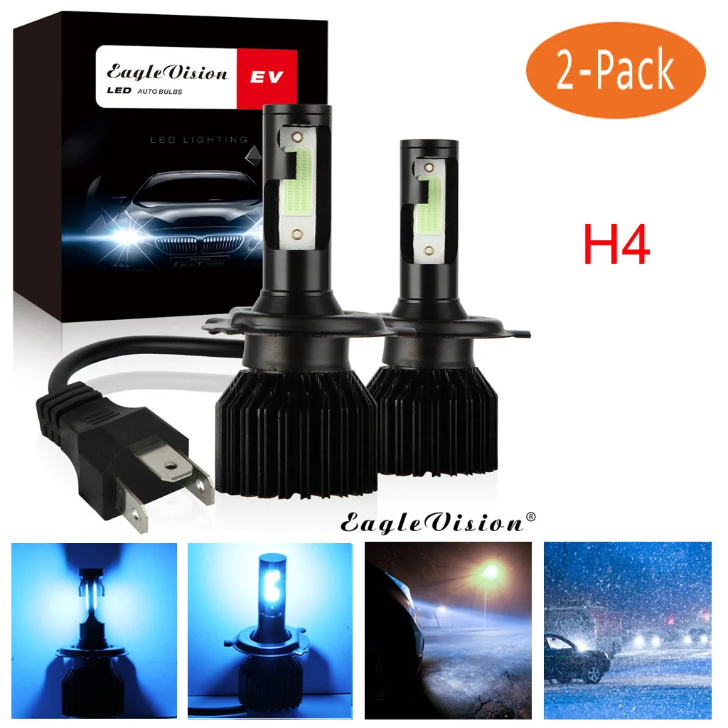 

kongyide car light 2x H4 LED Headlight Conversion Kit Bulb 30000LM High Power 8000K Ice Blue fog daytime running light DRL