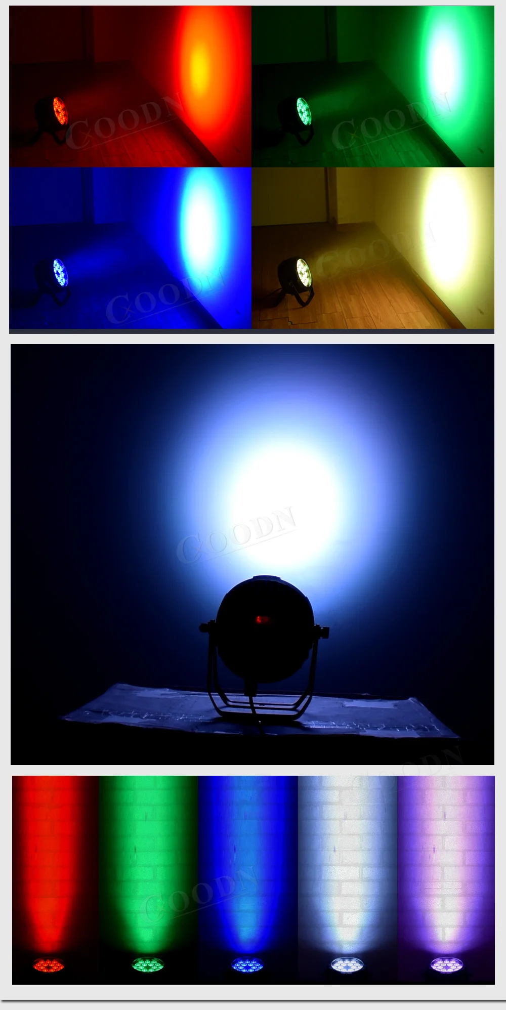 Светодиодный настенный светильник для мытья стен, напольный плоский светодиодный светильник 18*18 Вт RGBAW + UV 6в1 Цвет IP65