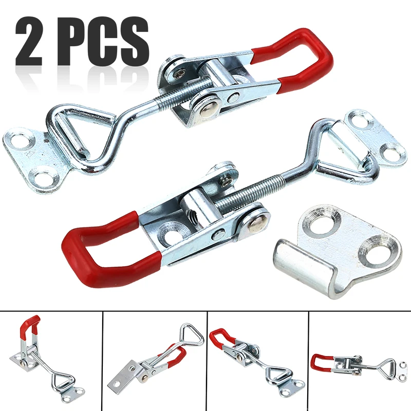 2 PCS Quick Toggle Clip Clamp Adjustable Metal Holding Capacity Latch Hand Tool Or Mechanical Operation