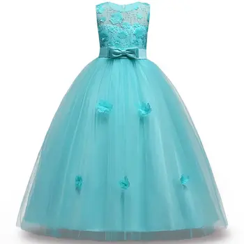 

New Kids Girls Summer Wedding Banquet Flower Girls Dress For Girl Princess Dress Kids Party Long Dresses Formal Children Costume