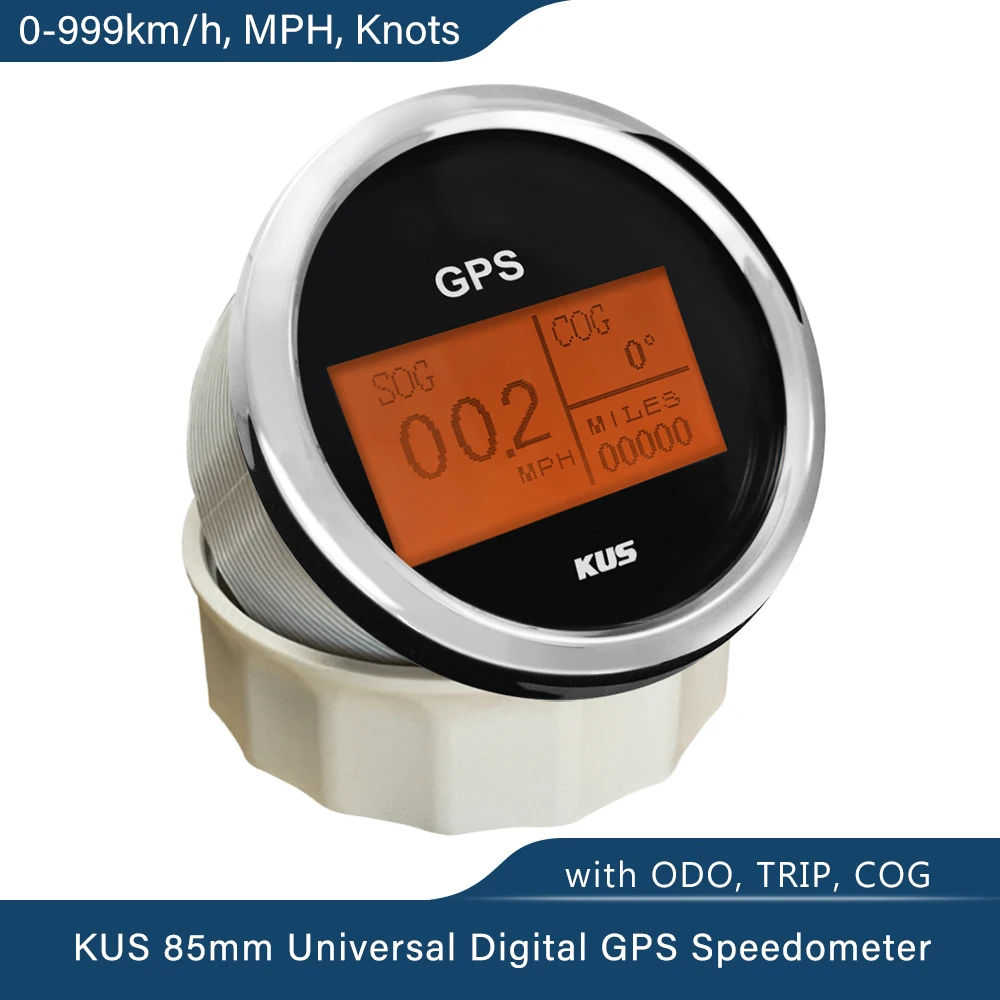 New KUS Boat GPS Speedometer Digital LCD Speed Gauge SOG COG Knots