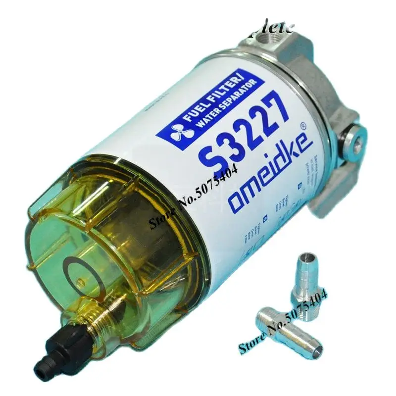 1 Pcs Fuel Filter R12T R25T S3213 S3227 Fuel/ Water Separator Complete Assembly Filter Marine Separator Replaces Racor