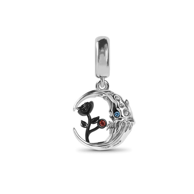 New Diy Acessories Valentine's Day Rose Heart Padlock Bead Fit Original Pandora Charms Bracelet Jewelry Sterling Silver 925