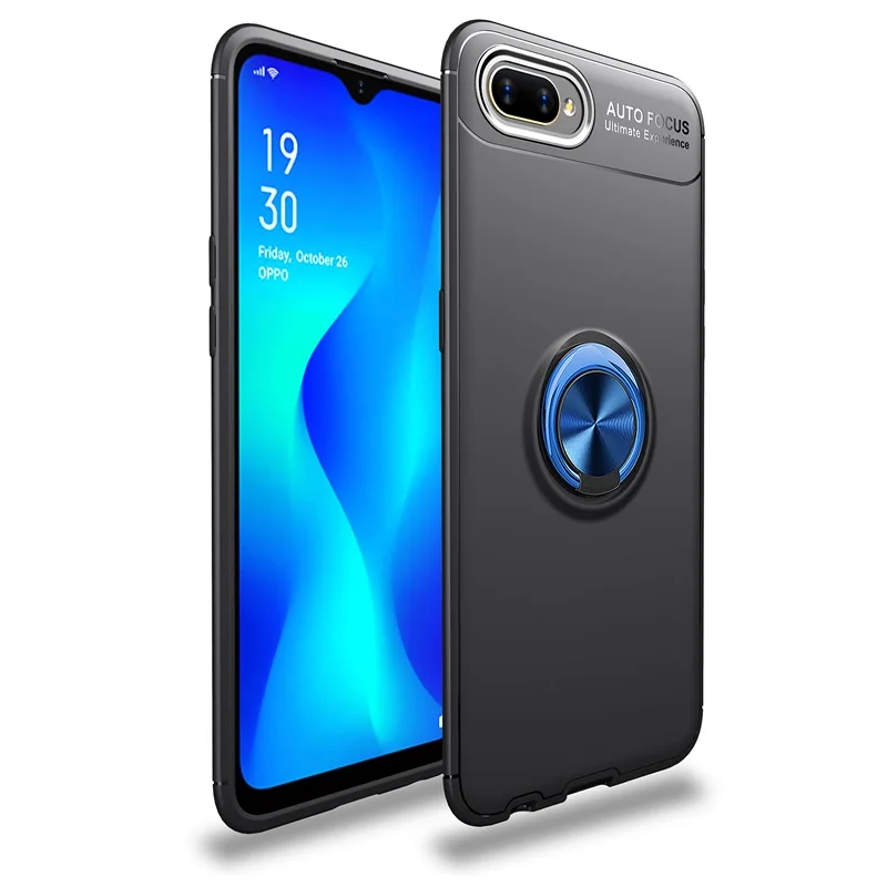 Для OPPO A1k Realme C2 чехол Невидимый Кронштейн Крышка для OPPO Realme C2 A1k кольцо Пряжка мягкий силиконовый корпус Fundas Coque
