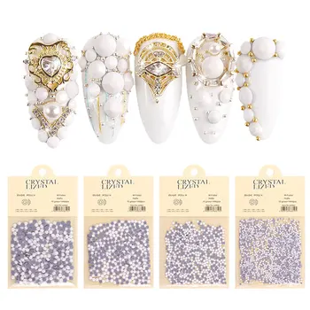 

1Pack SS6-SS20 Flatback Crystal Nail Rhinestones 3D White Porcelain Diamond Glass Strass Charm Gems Jewelry Nail Art Decorations