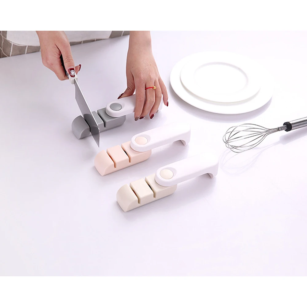 

Mini 2 stage Kitchen Knives Fixed Angle Whetstone Manual Sharpening Stone Household Knife Sharpener