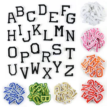 

Colorful Alphabet 26 English Set Letters Sew on Embroidered Patches Custom Patch for Jackets Badges Iron on Patches Clothes