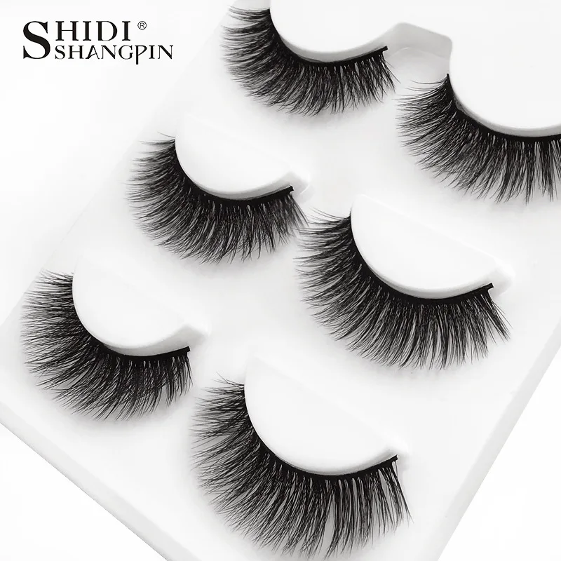 

3-Pairs 3D Mink Fur False Eyelashes Natural Thick Cross Eyelash Beauty Makeup Extension Tools wholesale eyelashes