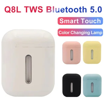 

Q8L TWS Stereo Music Headphone Wireless Bluetooth Earphone With LED Light Charge Box Headset Earbuds For Smart Phones Earphones