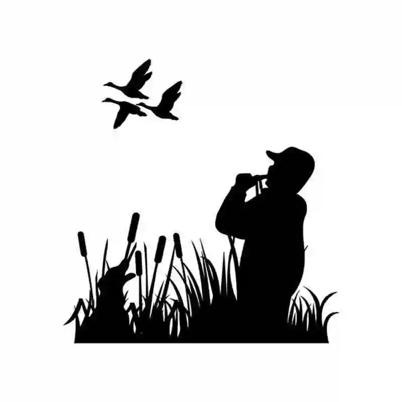 Pegatina Hunt Decal Hunting Dog Shotgun Sticker Hollow Sticker Hunter Car Window Vinyl Decal Funny Poster Motorcycle
