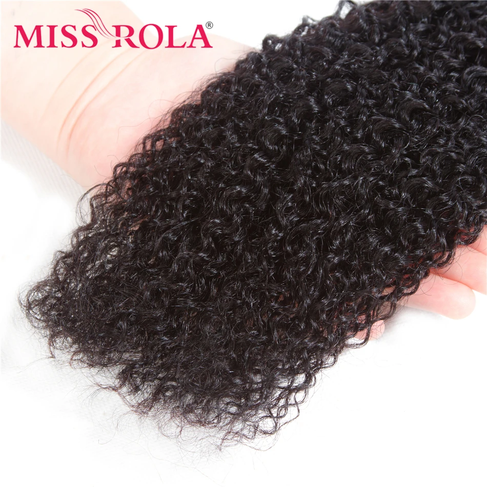 Human Hair Extensions Human Hair Bundles Miss Rola Brazilian Kinky Curly Hair Weaves 8-26 Inches 100% Human Hair 3 Pcs Remy Extensions Natural Color Double Weft