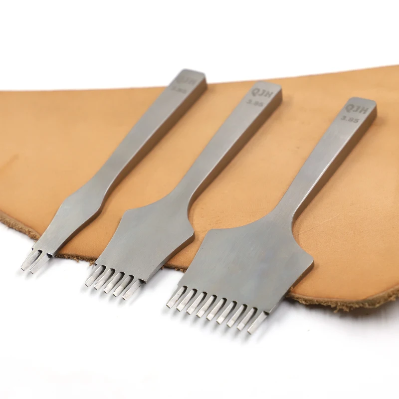 

Polished tooth prongs Leather Stitching Punch Tool Chisel Leather Hole Punches Tools Set Craft Polished Prongs Lacing Stitch DIY