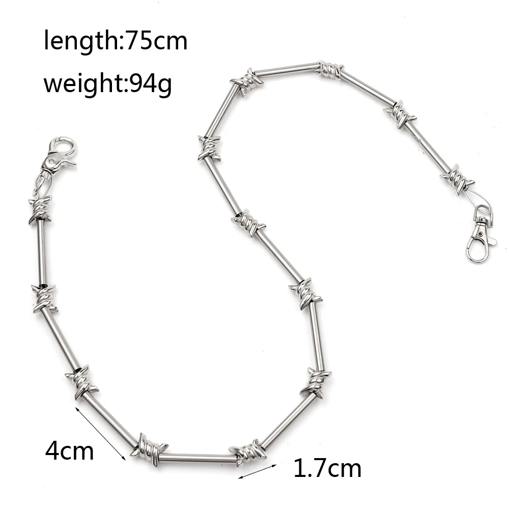 Ожерелье из колючей проволоки цепочка из колючей проволоки в стиле хип ...