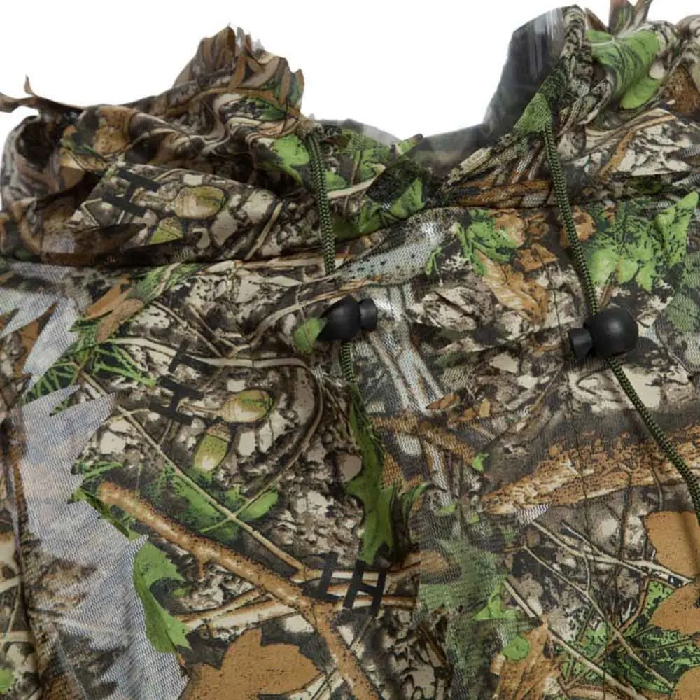 160*120cm Outdoor 3d Leaves Camo Leaf Cloak Breathable Open Poncho Type Camouflage Birdwatching Poncho Sniper Suit