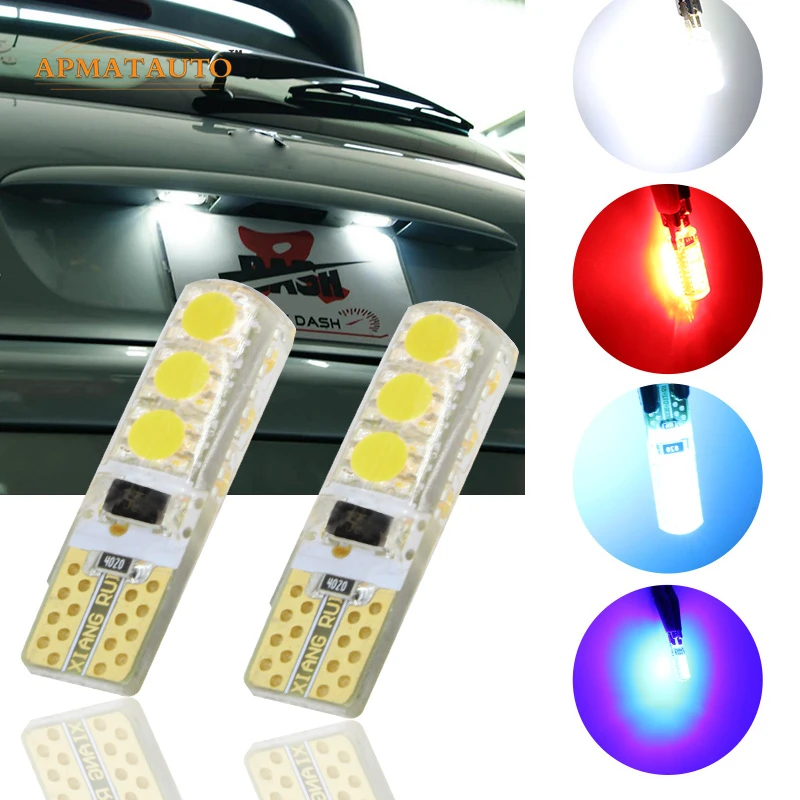 2 X T10 W5w T16 License Number Plate Light Canbus No Error Led Bulbs For Peugeot  206 207 306 307 406 407 308 3008 508 5008 - Signal Lamp - AliExpress