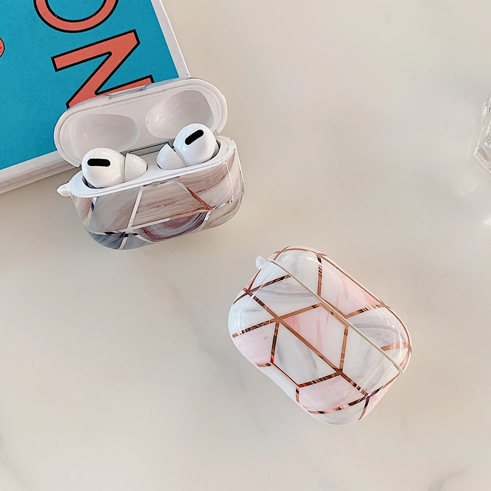 Чехол LOVECOM с мраморным покрытием для наушников AirPods Pro силиконовый чехол