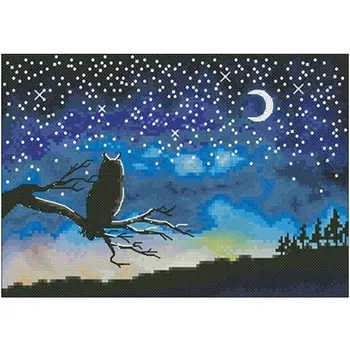 

Night owl patterns Counted Cross Stitch 11CT 14CT 18CT DIY Cross Stitch Kits Embroidery Needlework Sets home decor