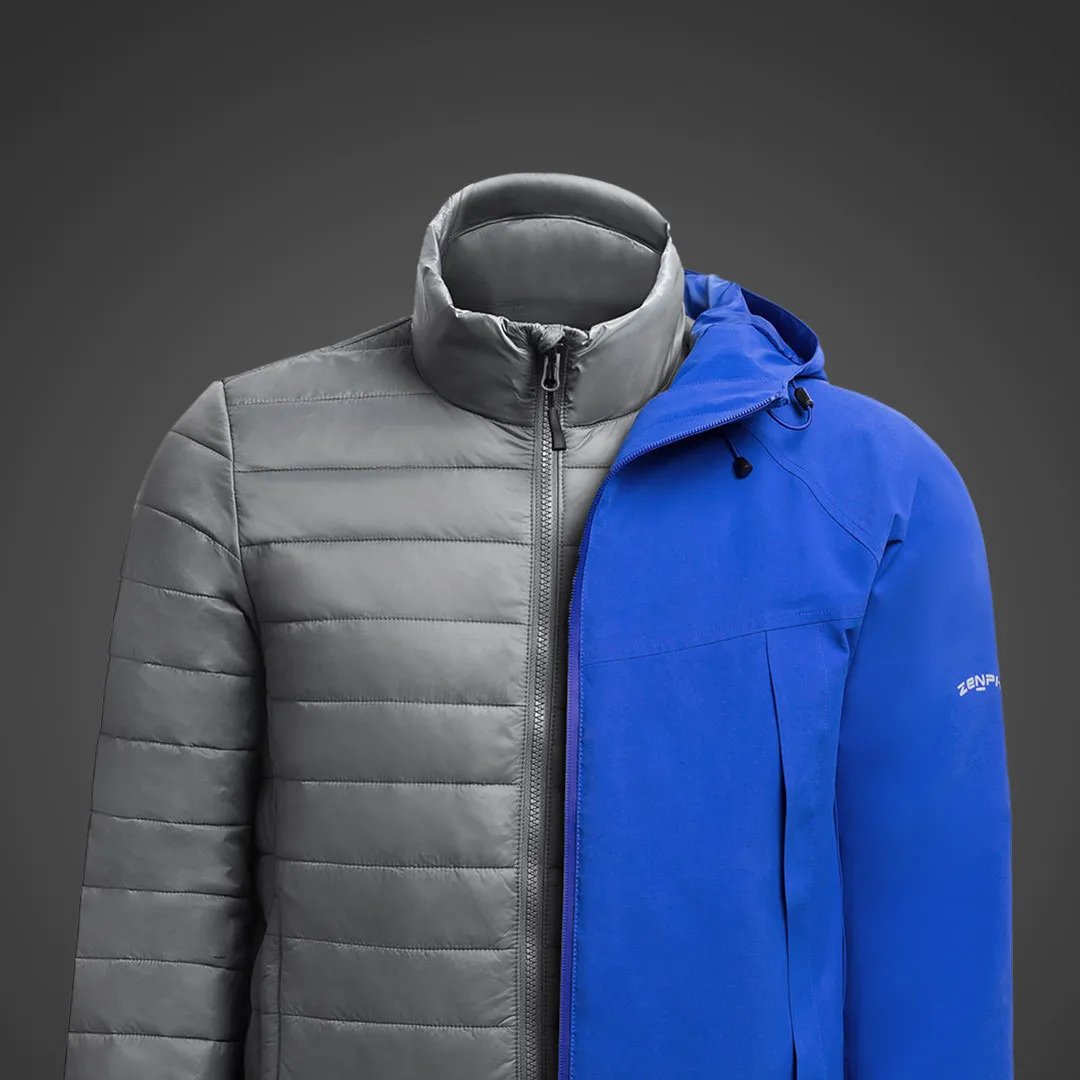 Xiaomi Zaofeng Upgraded IPX4 Waterproof Three-in-one Outdoor Clothes Jacket Multiple Warmth Breatha