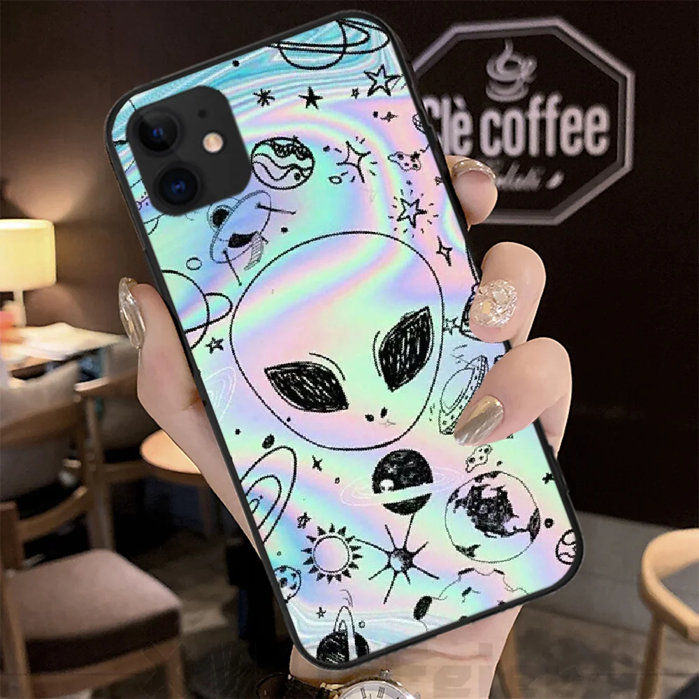 Alien ghost TPU Мягкий силиконовый чехол для телефона iPhone 5C 6 6S 7 8 plus X XS XR MAX 11 pro Pro Max |