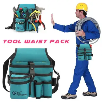 

Multi-pockets Tool Bag Waist Pockets Electrician Tool Bag Oganizer Carrying Pouch Tools Bag Belt Waist Pocket Case 20x 12x 12 Cm