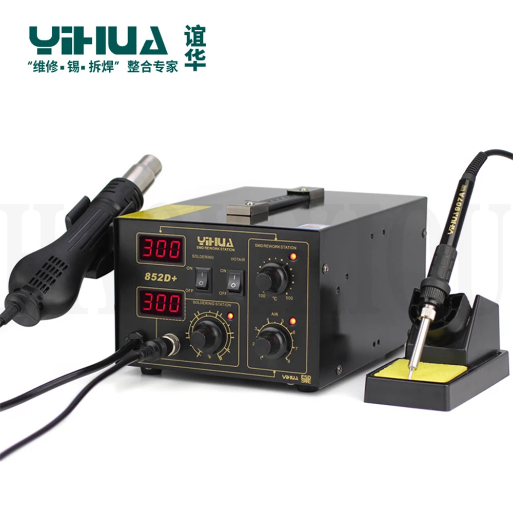 Паяльная станция YIHUA 852D + 2 в 1 с термофеном 700 Вт|Паяльные станции| |