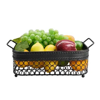 

Fruit Basket Metal Vegetable Storage Basket Sundries Cosmetics Organizer Kitchen Tools