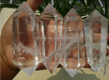 

ying A 411 4 NATURAL CLEAR QUARTZ CRYSTAL DT WAND POINT HEALING (0601)