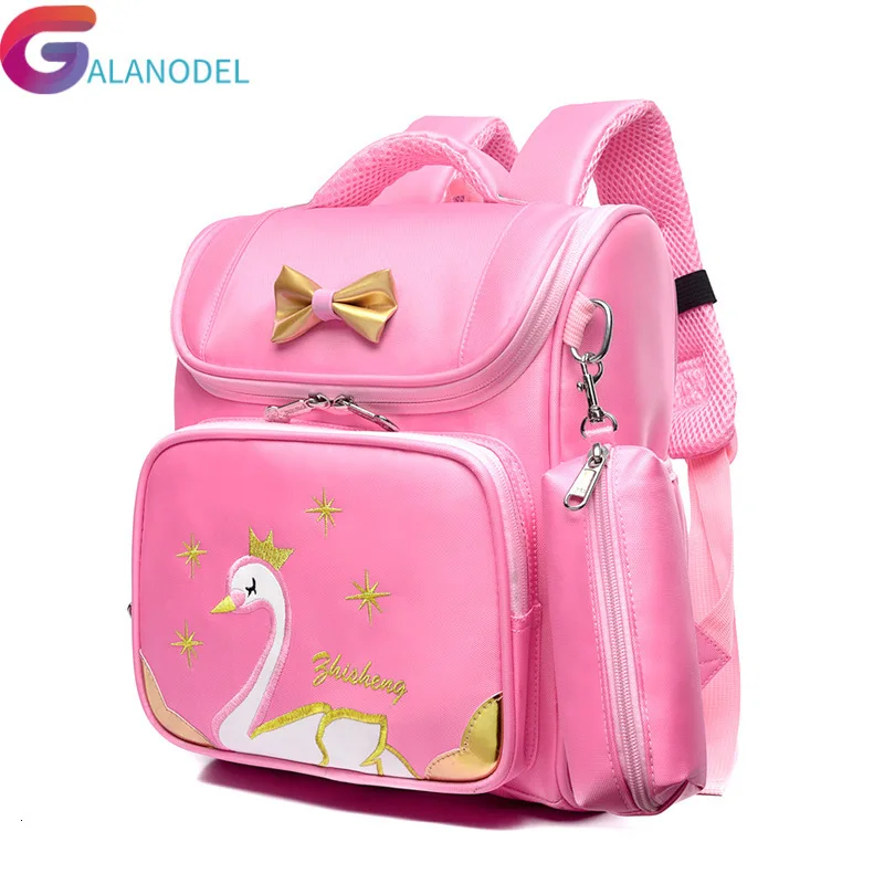

sizes 2 schoolbag for grades 1-6 cartoon print princess orthopedic school bags for girls Lightweight waterproof backpack mochila