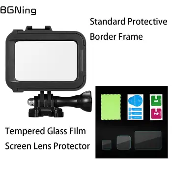

Protective Border Frame Housing Case For GoPro Hero 8 Black Standard Cover Cold Shoe Mount Tempered Glass Film Screen Protector