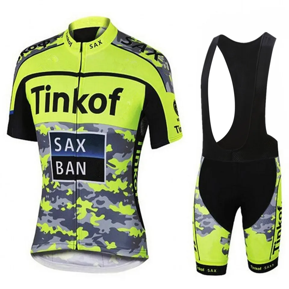 Tinkoff Велоспорт Джерси мужская стильная, с короткими рукавами Спортивная одежда для велоспорта открытый mtb ropa ciclismo велосипед - Цвет: Cycling set