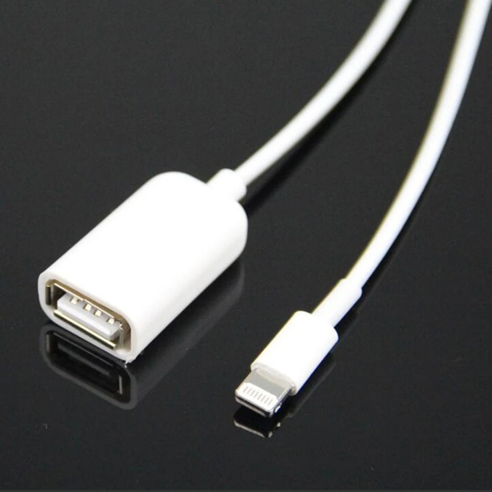 1 шт. адаптер OTG кабель 8 Pin типа «папа» USB 2,0 переходник с внутренней резьбой для iPhone Камера клавиатура флеш-накопитель кард-ридер