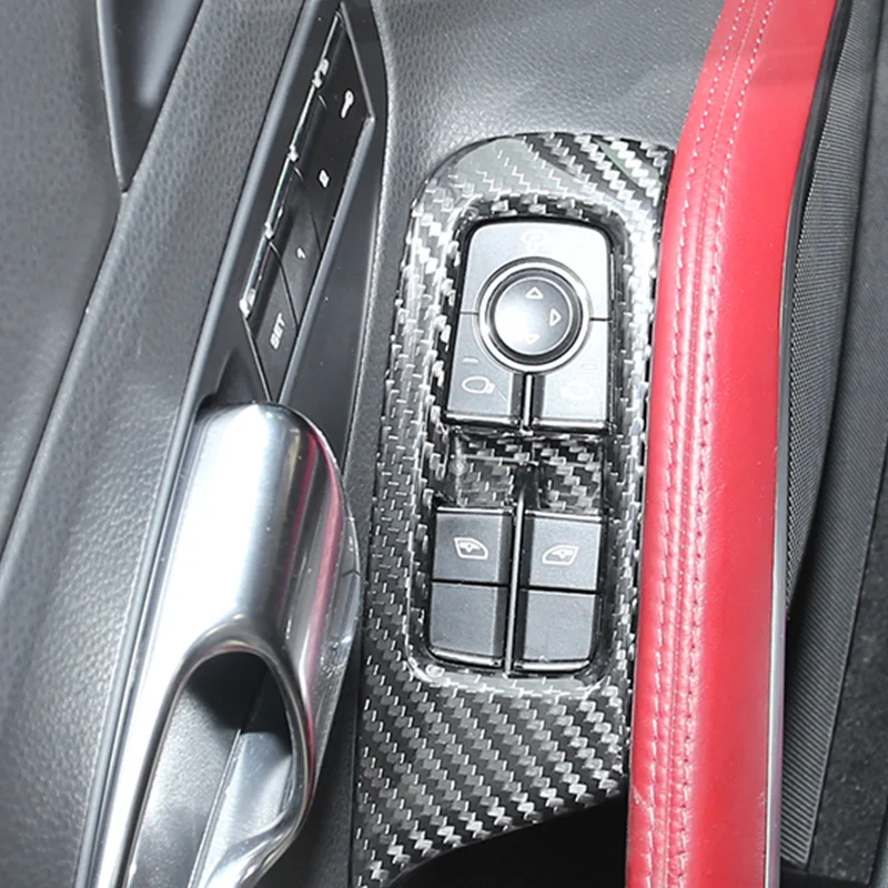 Настоящее карбоновое волокно автомобиля для панели управления окон покрытие Литье отделка для Porsche 718 Cayman 718 Boxster интерьер Стайлинг