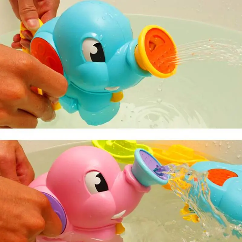 lower price  Baby Bath Toys Children'S Bathroom Water Toys Cartoon Elephant Shower Hand Pump Water Spray