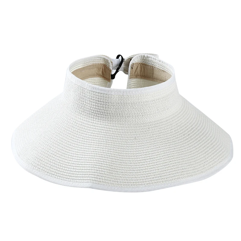 Солнцезащитная шляпа, пляжная шляпа, солнцезащитный козырек, соломенная шляпа, женская летняя солнцезащитная складная большая
