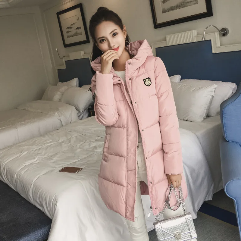 

Winter Hooded Thick Cotton-padded Clothes Women's Mid-length 2018 Winter New Style down Jacket Cotton-padded Clothes Korean-styl