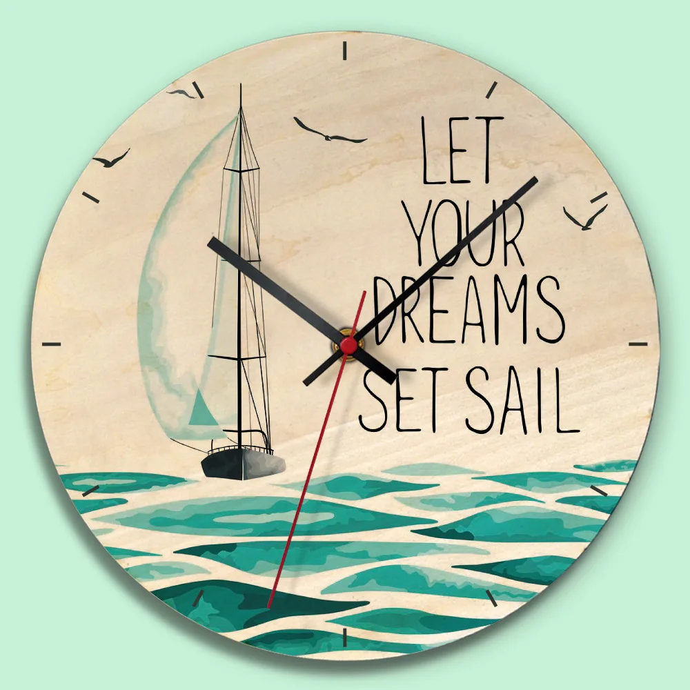 

Sailboat Wall Clock Modern Design Home Decor Wall Clock for Kids Rooms Cartoon Wall Clocks Clocks Wall Home Decor Living Room